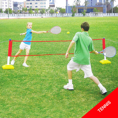 Outdoor-Play 3-in-1 Badminton Volleyball & Tennis Set - Backyard Games for Kids