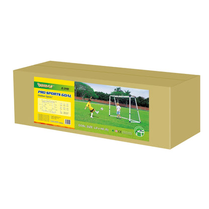 Outdoor-Play Pro Sports Football Soccer Goal - 244 x 183 cm (White)