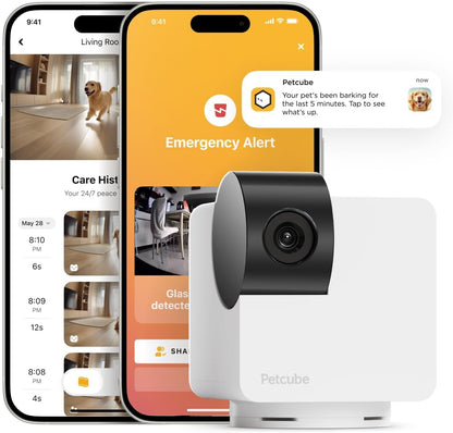 Petcube Cam 360 WiFi 1080p with Night Vision | Cat & Dog Pet Monitoring Camera