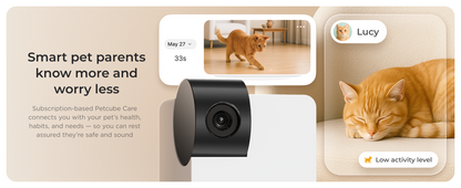 Petcube Cam 360 WiFi 1080p with Night Vision | Cat & Dog Pet Monitoring Camera