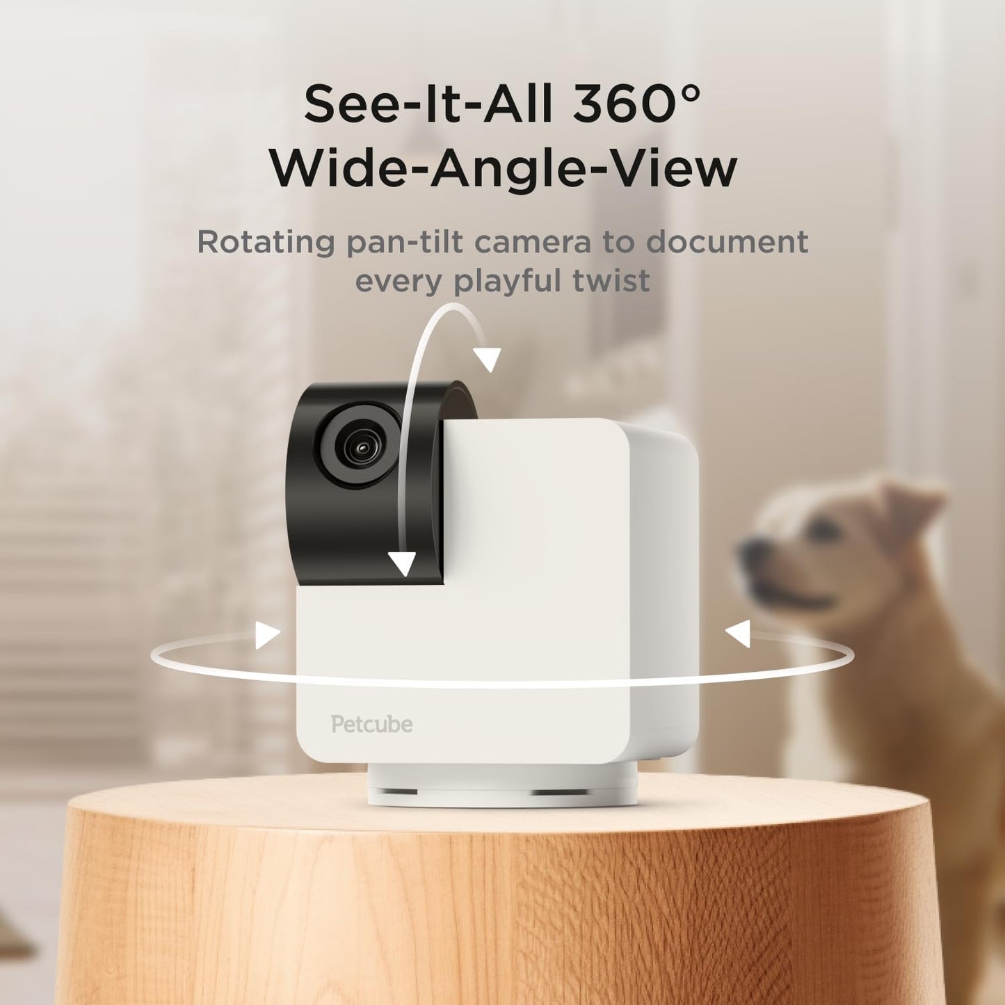 Petcube Cam 360 WiFi 1080p with Night Vision | Cat & Dog Pet Monitoring Camera