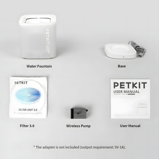 Petkit Eversweet Solo SE Pet Water Fountain for Cats & Dogs 1.8L USB DC 5V Powered White