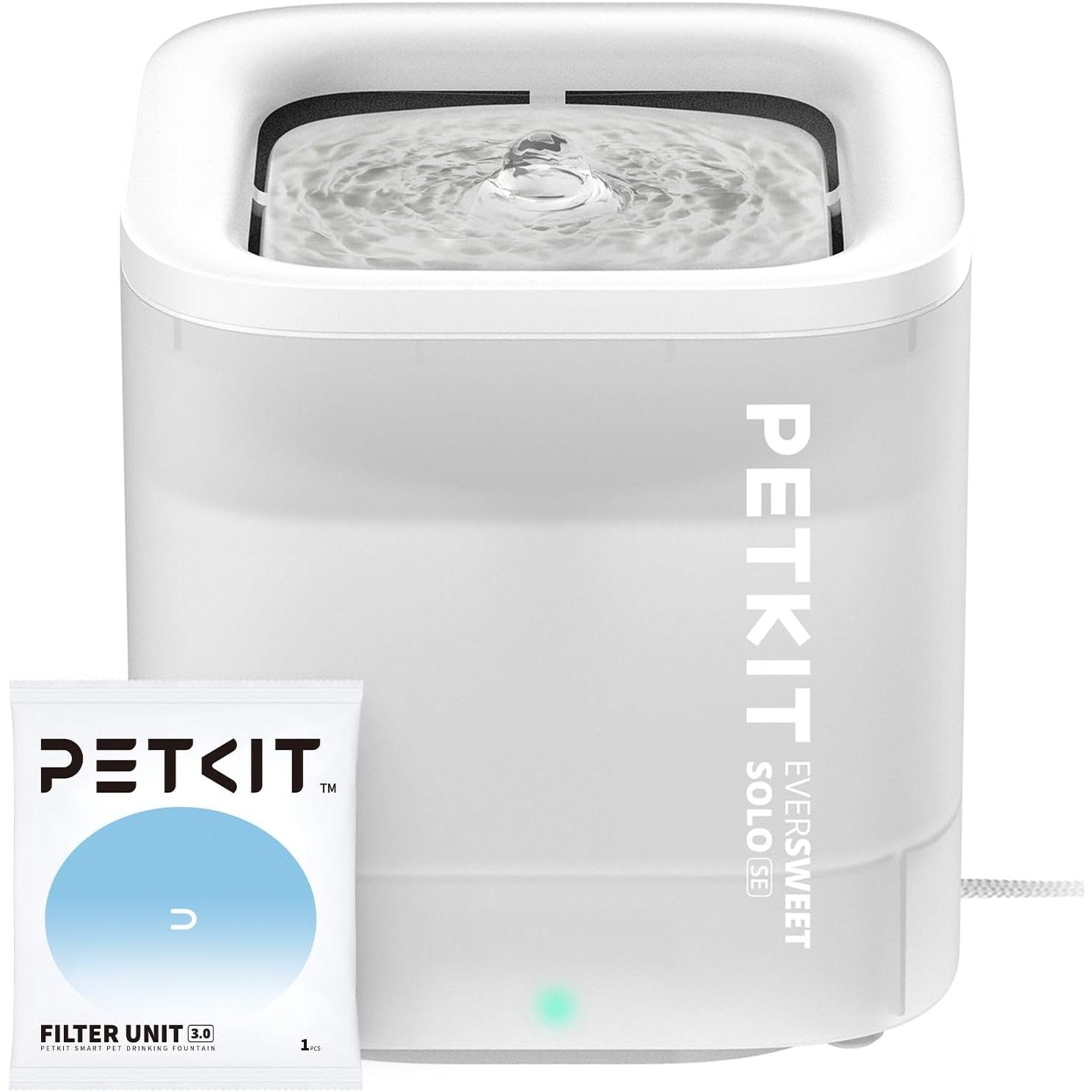 Petkit Eversweet Solo SE Pet Water Fountain for Cats & Dogs 1.8L USB DC 5V Powered White
