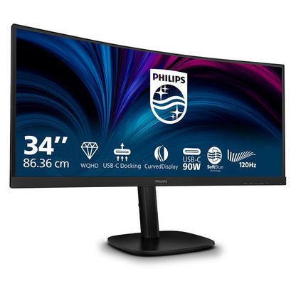 Philips 34B2U3600C/75 34" Curved | UWQHD 3440 x 1440 | 21:9 | 4ms | 120Hz VA | Ultrawide Business Monitor