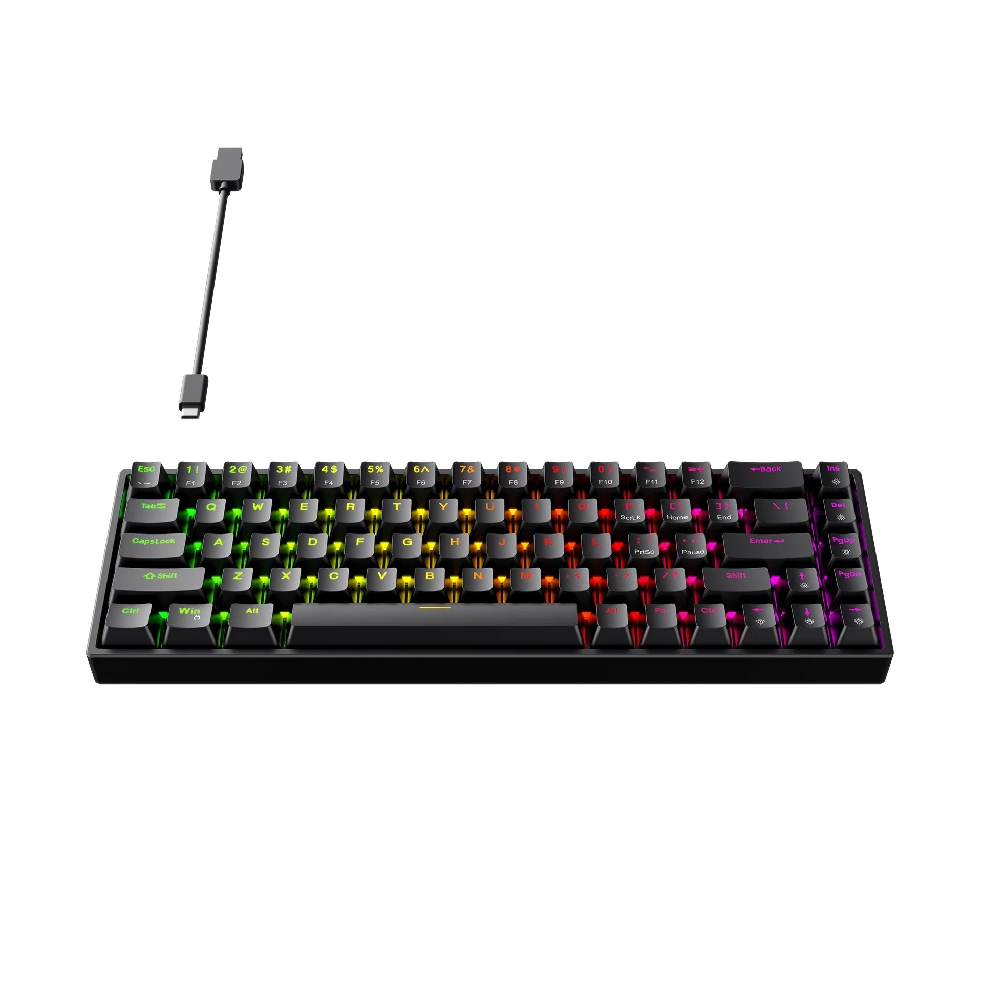 Playmax Mini Mechanical RGB Backlit Gaming Keyboard Black