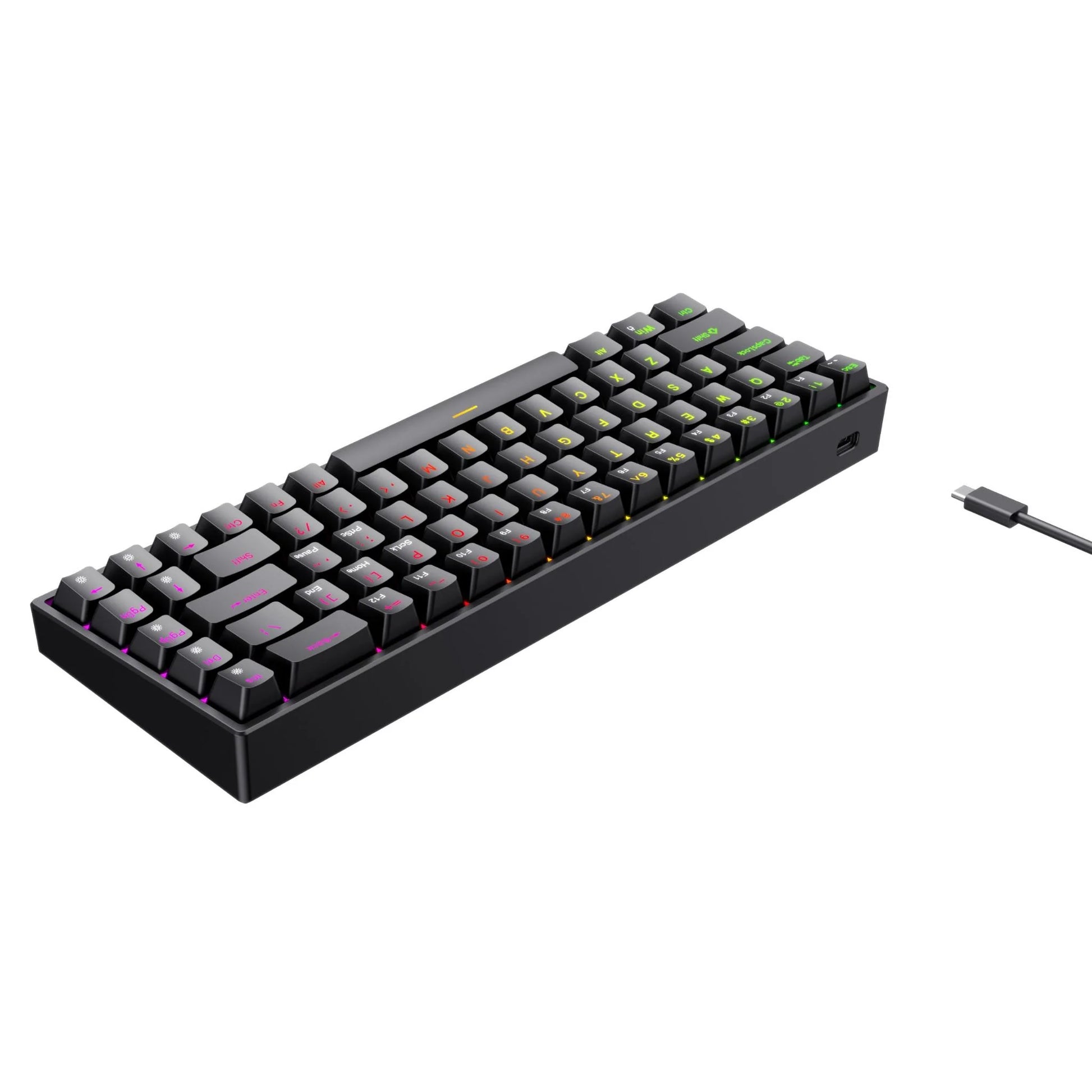 Playmax Mini Mechanical RGB Backlit Gaming Keyboard Black