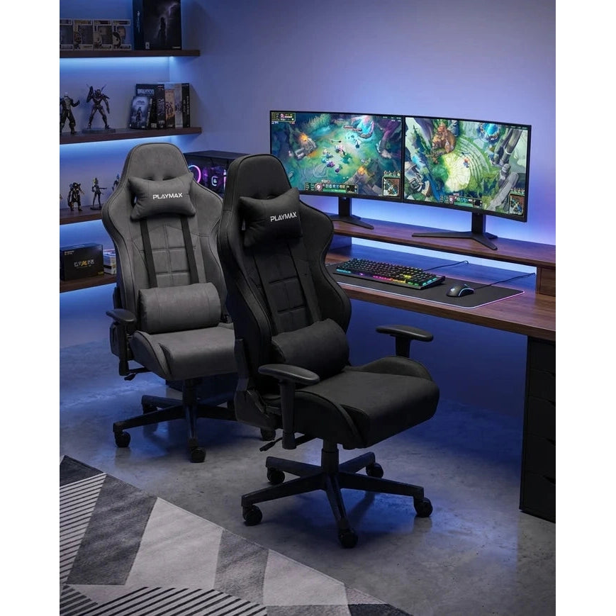 Playmax Studio Classic Ergonomic Gaming Chair Fabric Grey