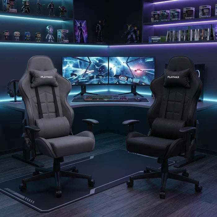 Playmax Studio Classic Ergonomic Gaming Chair Fabric Black