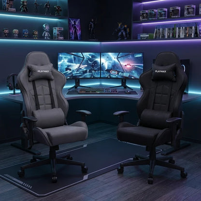 Playmax Studio Classic Ergonomic Gaming Chair Fabric Black