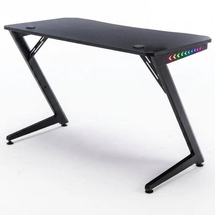 Playmax Studio Cyber Gaming Desk RGB with Built-In Cable Management Black