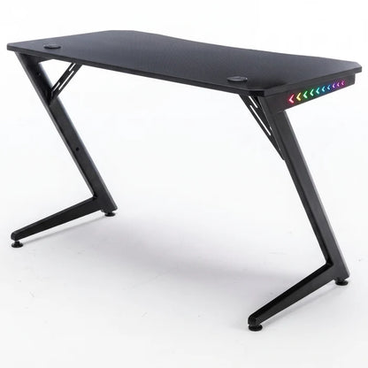 Playmax Studio Cyber Gaming Desk RGB with Built-In Cable Management Black