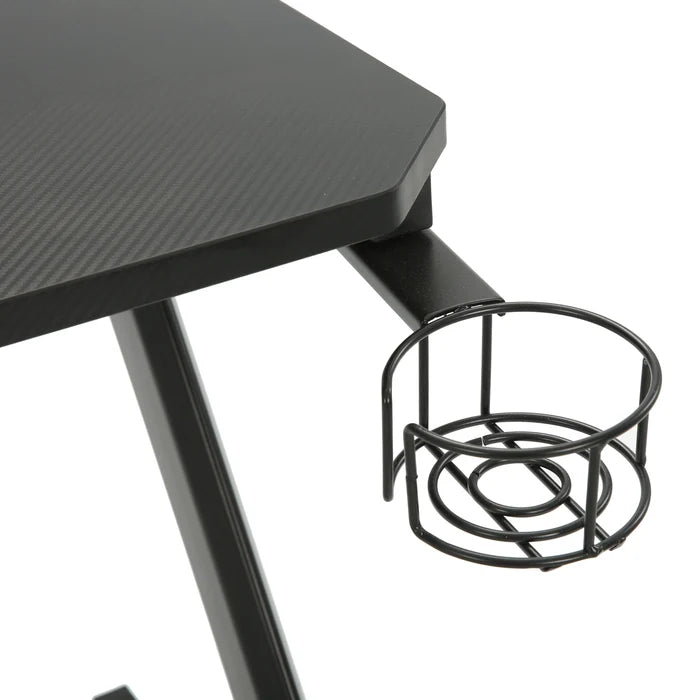 Playmax Studio Cyber Gaming Desk RGB with Built-In Cable Management (Black)