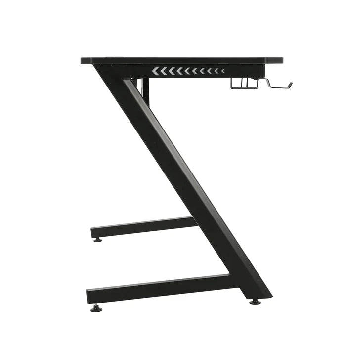 Playmax Studio Cyber Gaming Desk RGB with Built-In Cable Management (Black)
