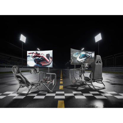 Playmax Velocity Racing Cockpit Simulator Seat Gaming Sim Chair with Monitor Mount Black