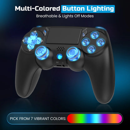 Playmax Wireless RGB Controller V2 for Playstation 4 PS4 & PC Black