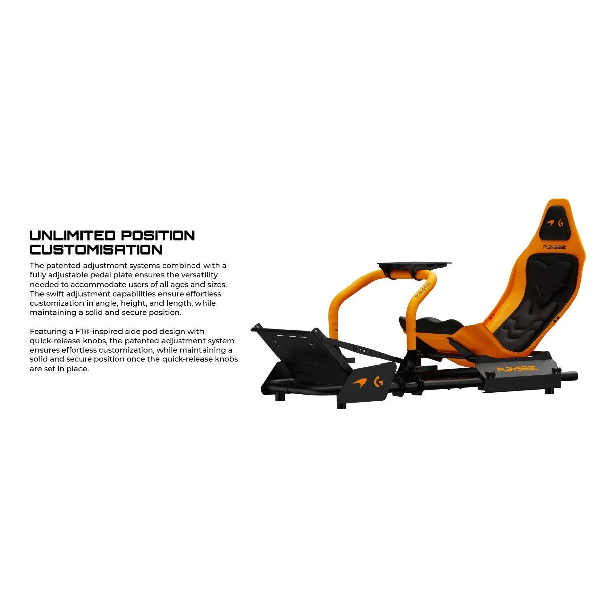 Playseat Formula Instinct McLaren Racing Edition Simulator Sim Cockpit Gaming Chair Seat