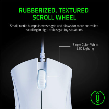 Razer Deathadder Essential White Edition - Ergonomic Wired Gaming Mouse