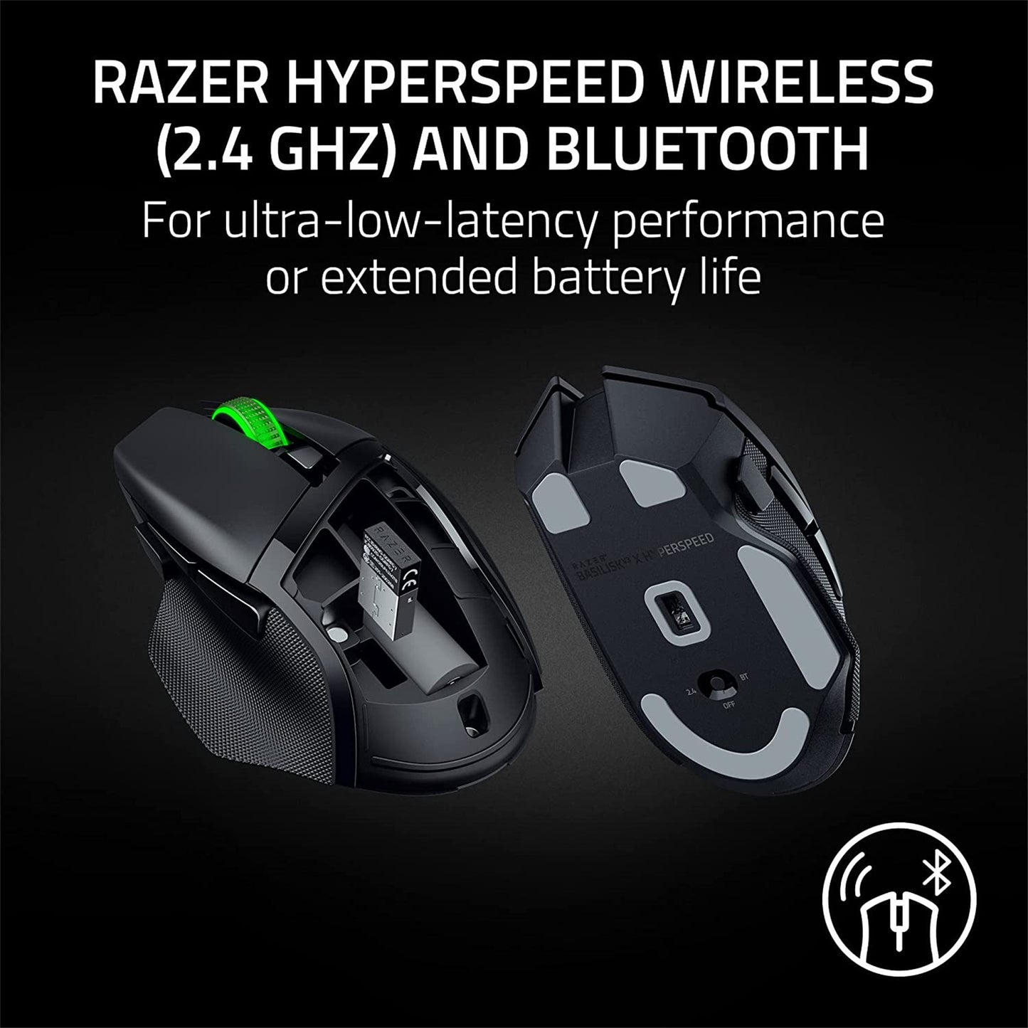 Razer Basilisk V3 X Hyperspeed - Wireless Ergonomic Gaming Mouse