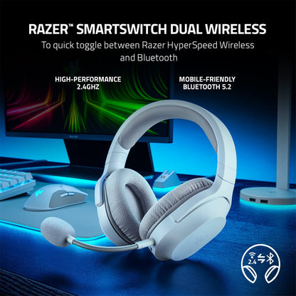 Razer Barracuda X - Wireless Multi-Platform Gaming & Mobile Headset (Mercury White)