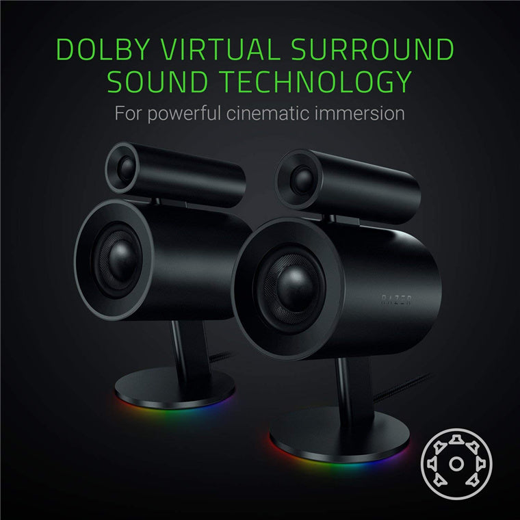 Razer Nommo Pro 2.1 Full Range RGB Gaming Speakers (Dolby THX Certified)
