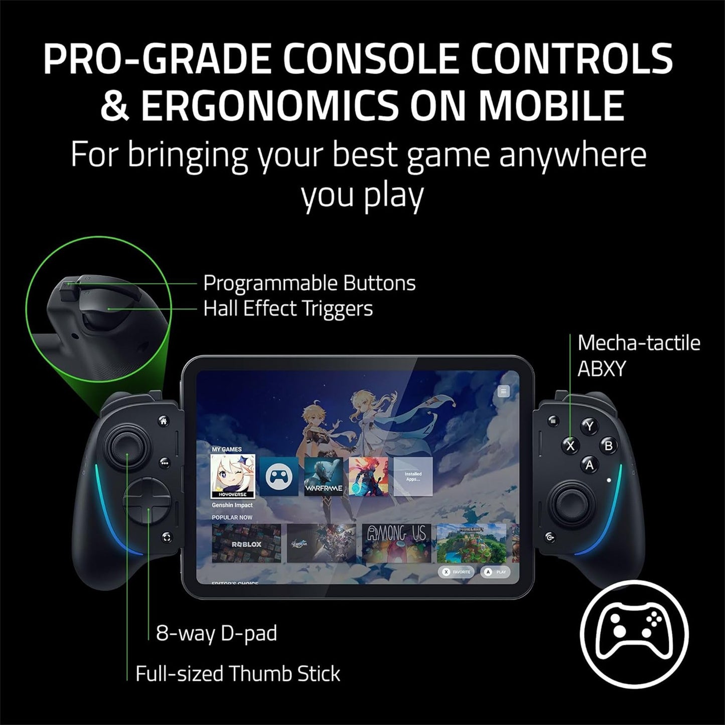 Razer Kishi Ultra USB-C Mobile Gaming Controller for Android iPhone & iPad Mini