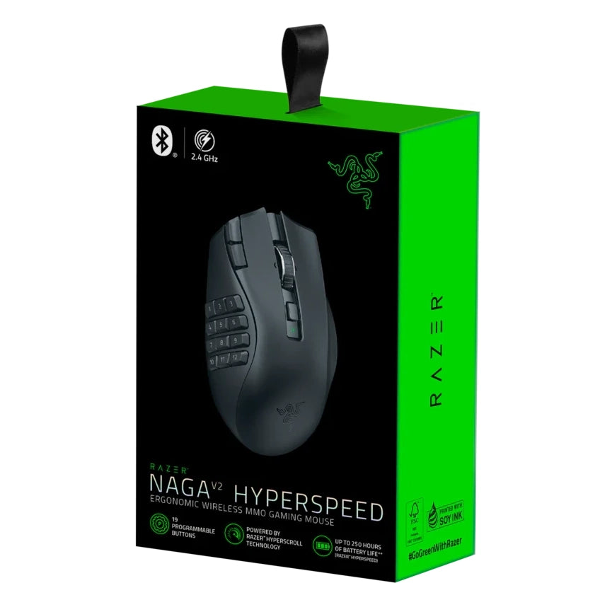 Razer Naga V2 HyperSpeed - Wireless MMO Gaming Mouse