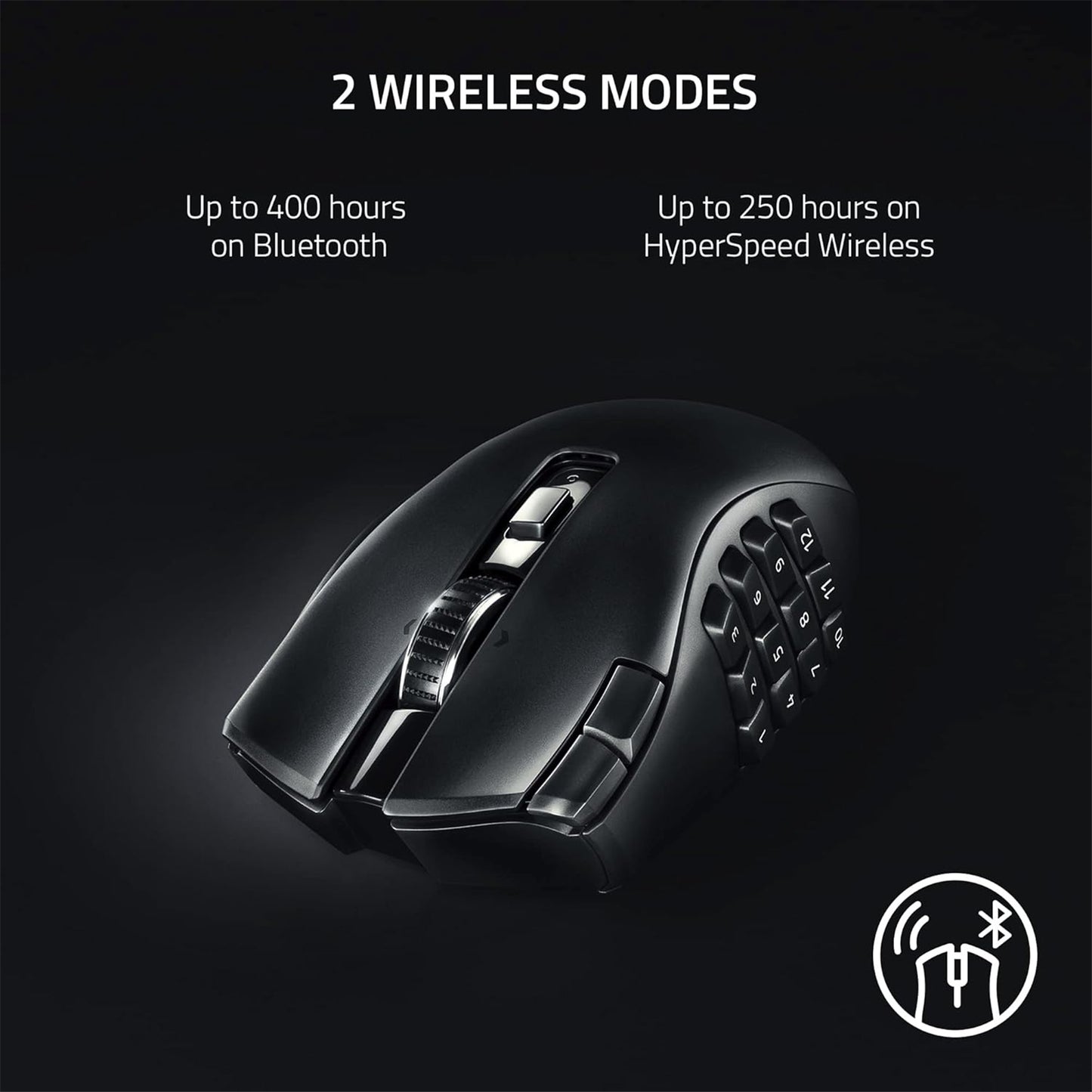 Razer Naga V2 HyperSpeed - Wireless MMO Gaming Mouse
