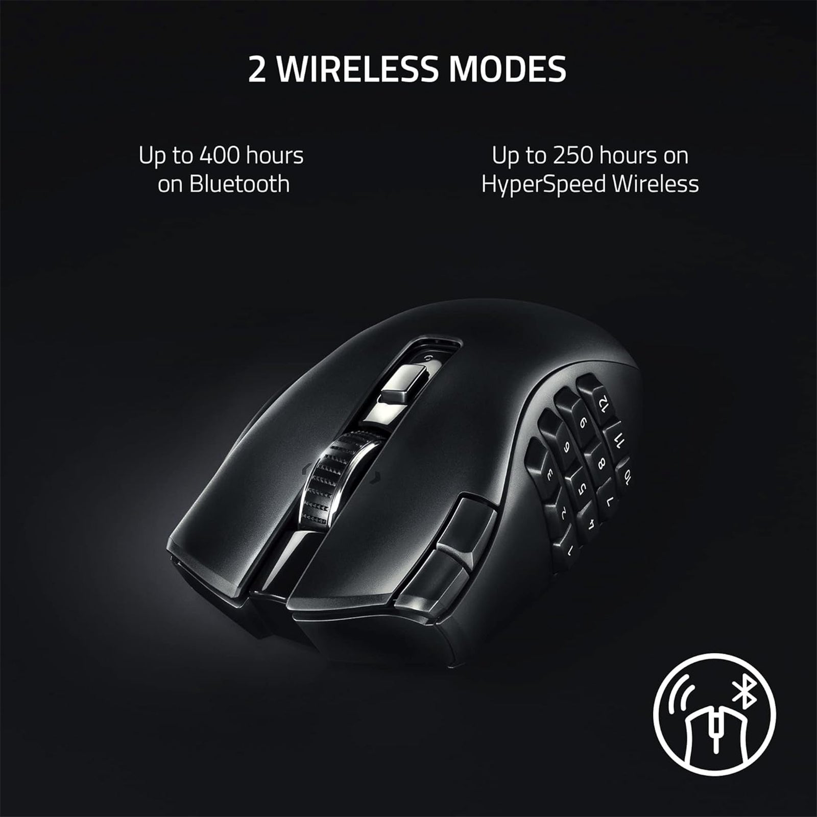 Razer Naga V2 HyperSpeed - Wireless MMO Gaming Mouse