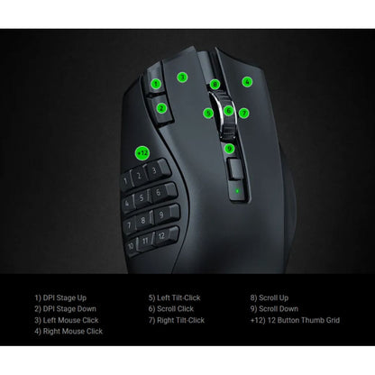 Razer Naga V2 HyperSpeed - Wireless MMO Gaming Mouse