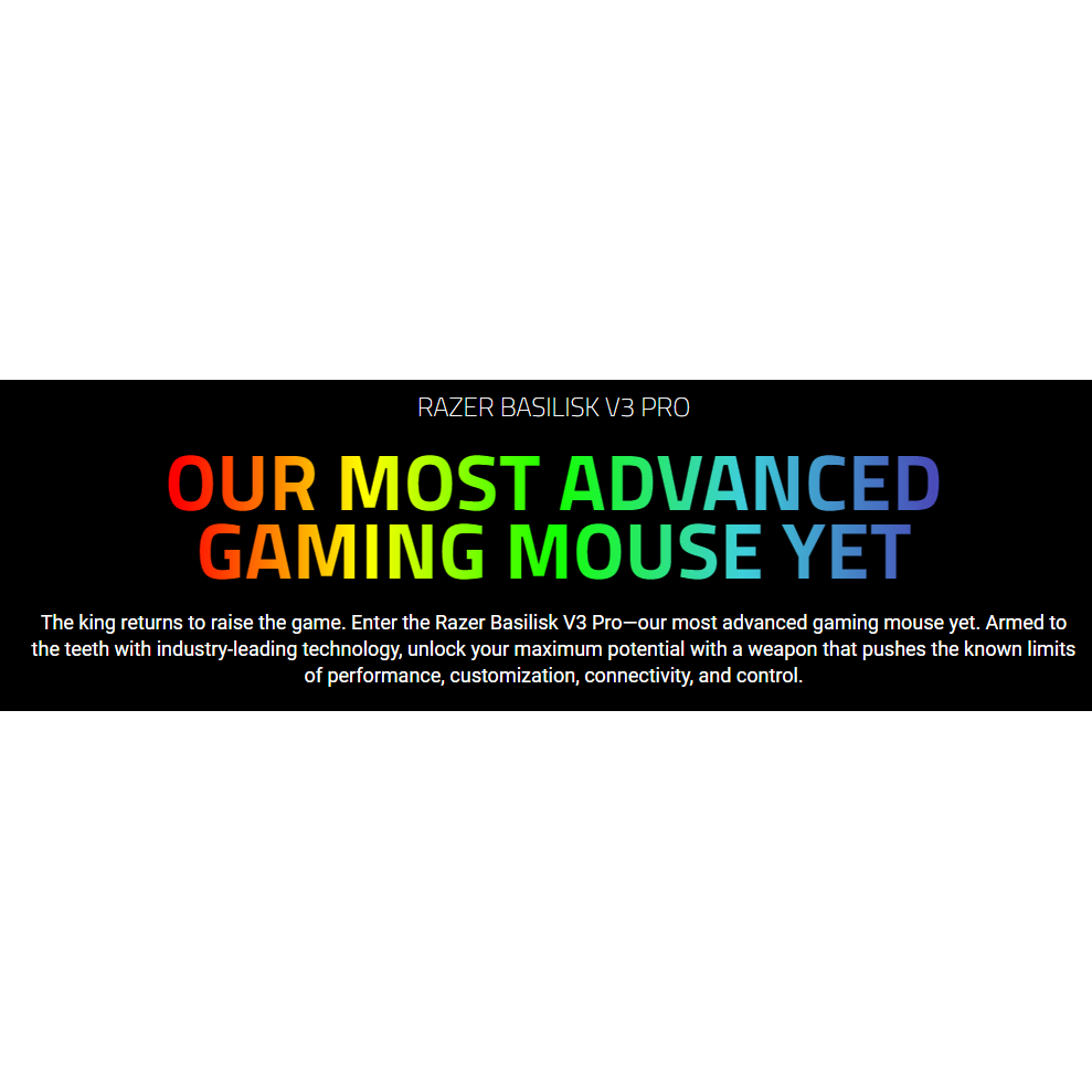 Razer Basilisk V3 Pro - Ergonomic Wireless RGB Gaming Mouse Black