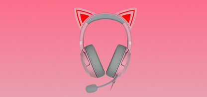 Razer Kraken Kitty V2 - Wired USB Gaming Headset with RGB Kitty Ears (Black)