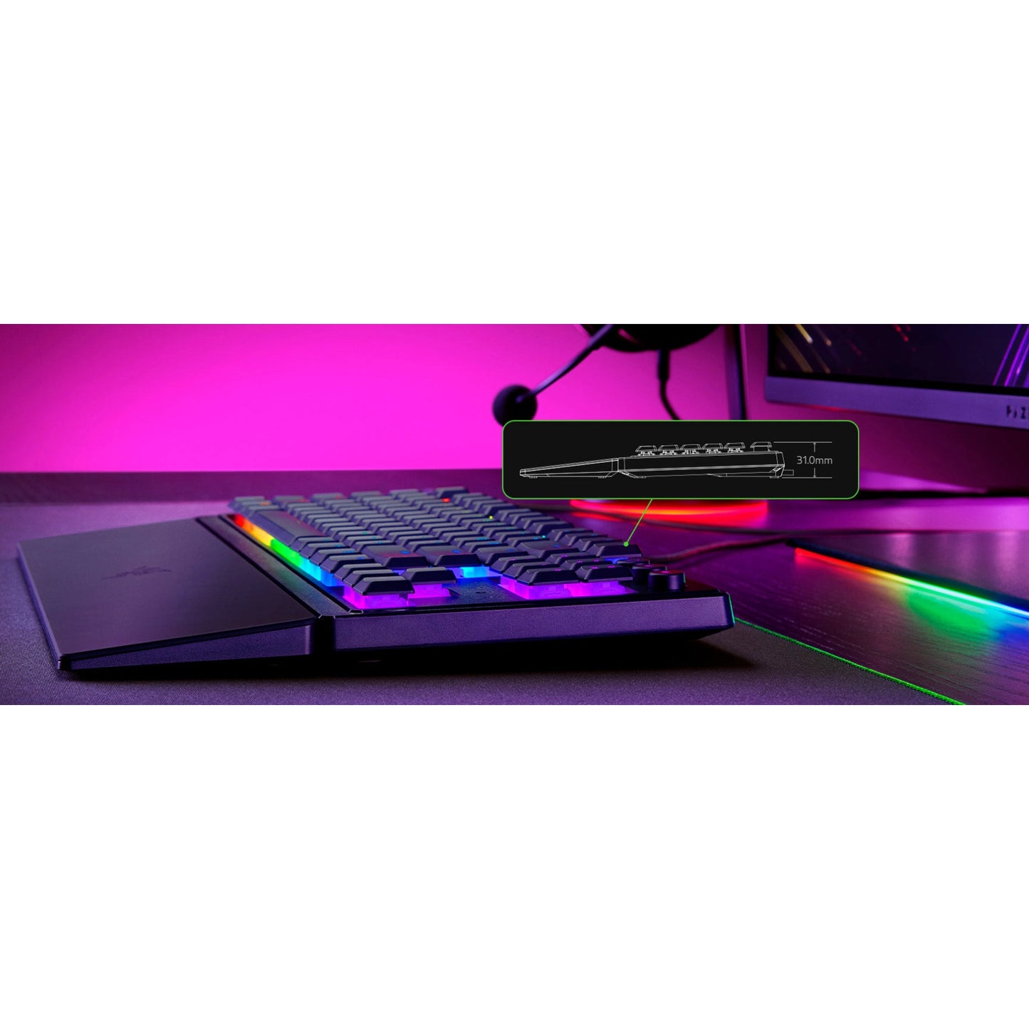 Razer Ornata V3 TenKeyLess TKL RGB Low Profile Gaming Keyboard (US Layout)