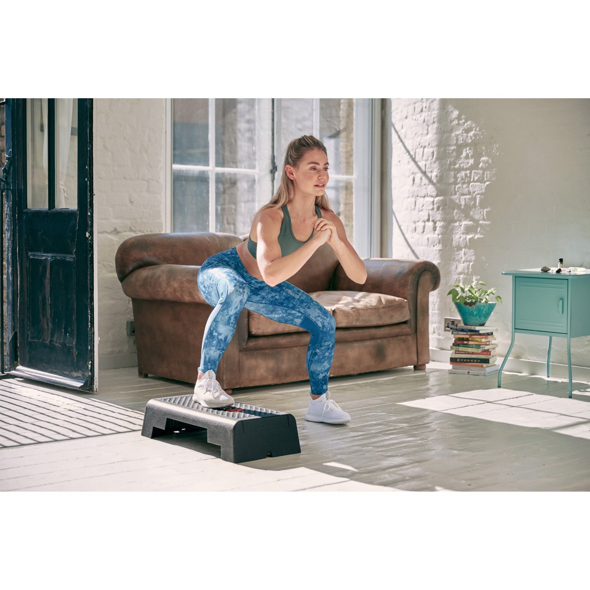 Reebok Mini Step - Aerobic Fitness HIIT Stepper Exercise Platform Gym Workout Deck Black