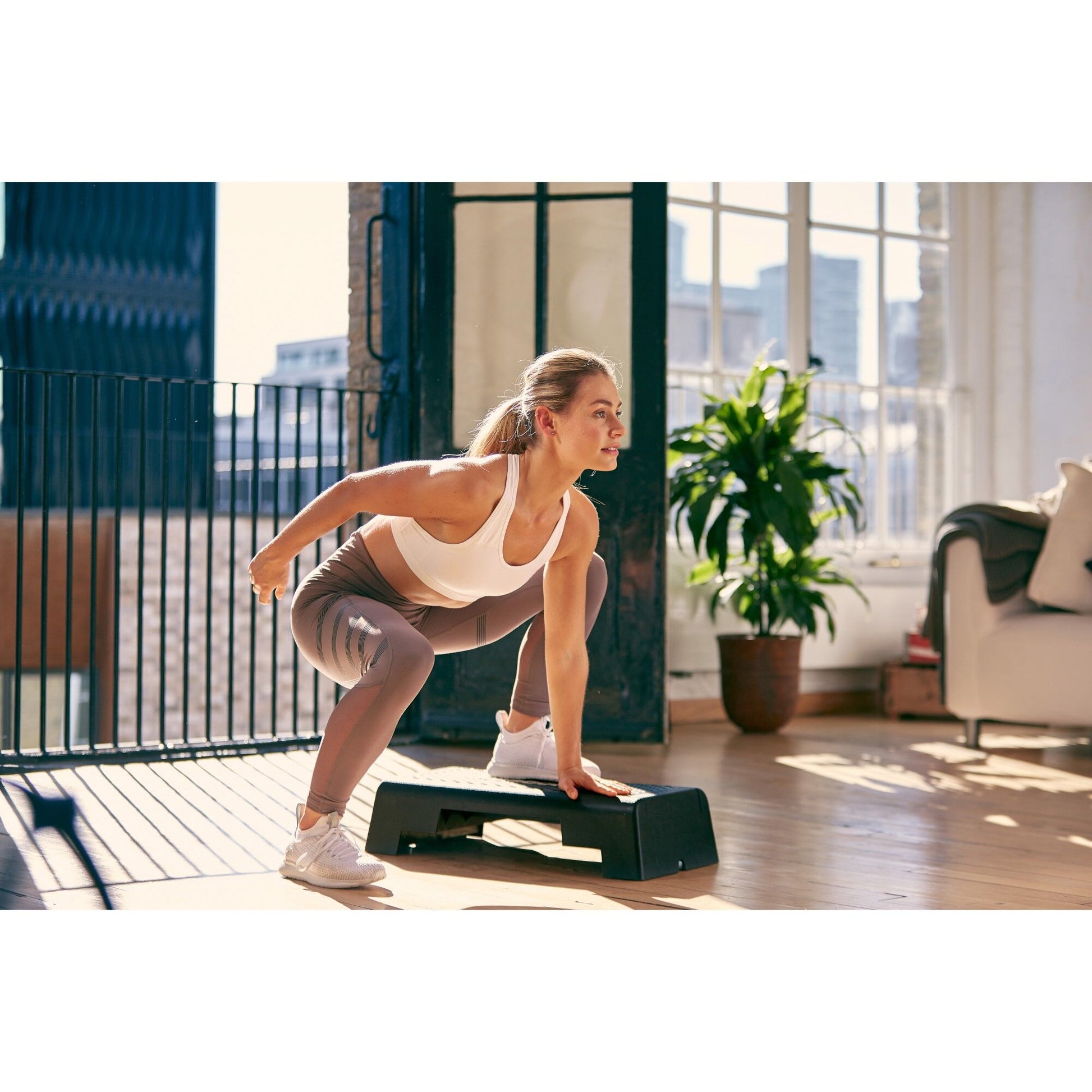 Reebok Mini Step - Aerobic Fitness HIIT Stepper Exercise Platform Gym Workout Deck Black