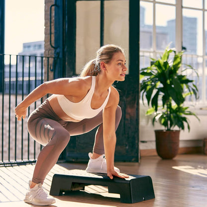 Reebok Mini Step - Aerobic Fitness HIIT Stepper Exercise Platform Gym Workout Deck Black