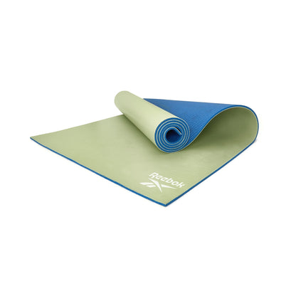 Reebok Double-Sided Yoga Mat Pilates Fitness Stretch Training 6mm (Blue/Green)
