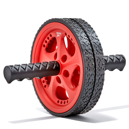 Reebok Abdominal AB Wheel Fitness Training Roller (Black/Red)