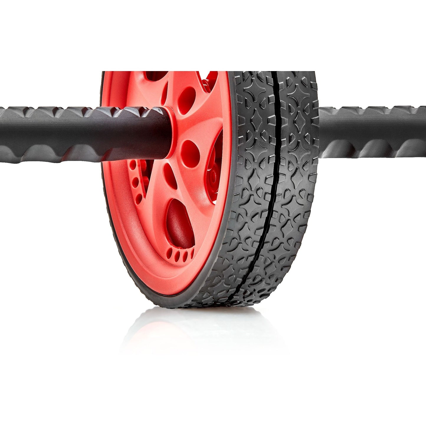 Reebok Abdominal AB Wheel Fitness Training Roller (Black/Red)