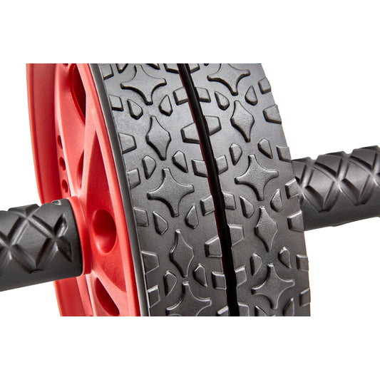 Reebok Abdominal AB Wheel Fitness Training Roller (Black/Red)