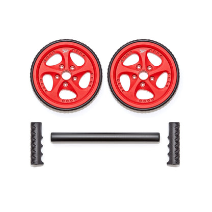 Reebok Abdominal AB Wheel Fitness Training Roller (Black/Red)