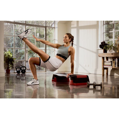 Reebok The Original Step - Aerobic Fitness HIIT Step Platform Workout Deck Black/Red