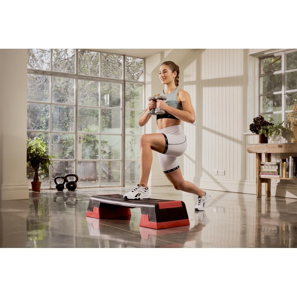 Reebok The Original Step - Aerobic Fitness HIIT Step Platform Workout Deck Black/Red