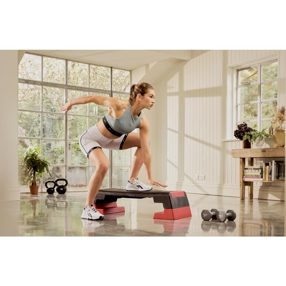 Reebok The Original Step - Aerobic Fitness HIIT Step Platform Workout Deck Black/Red