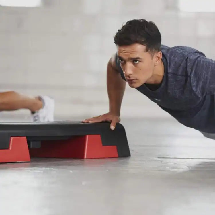 Reebok The Original Step - Aerobic Fitness HIIT Step Platform Workout Deck Black/Red
