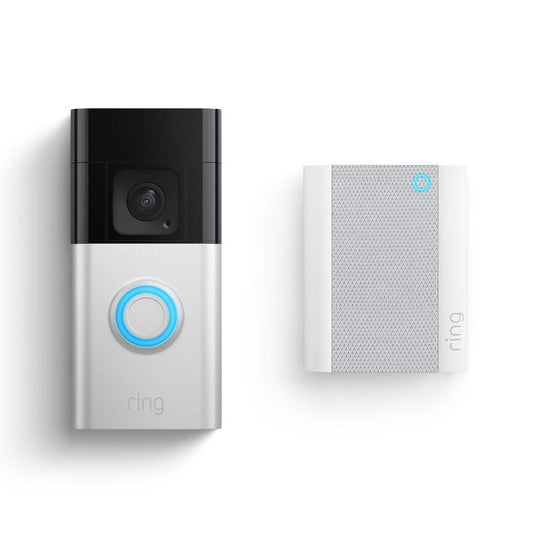 Ring Wireless Video Doorbell Plus HD 1536p with 2nd Gen Chime - Bundle B0BFJNDSJR (Satin Nickel/White)