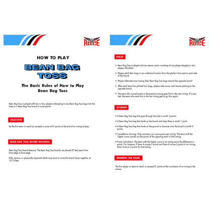 Royce Classic Wooden Bean Bag Toss Board (2 Boards) - Backyard Cornhole Game Set