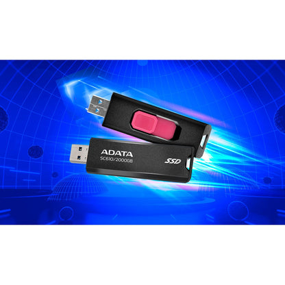 Adata SC610 Retractable USB3.2 Gen 2 | 500GB External SSD | Compatible with PS5 & Xbox Series X|S (5 Years Warranty)