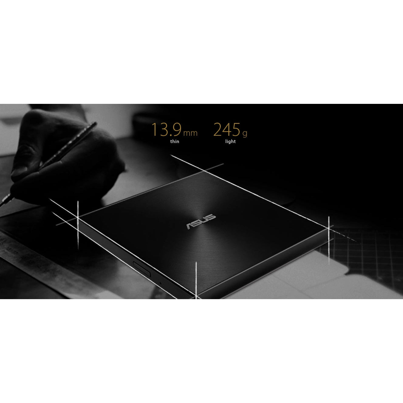 Asus ZenDrive U9M SDRW-08U9M-U 8x DVD-RW USB-C External DVD & CD Writer (Silver)