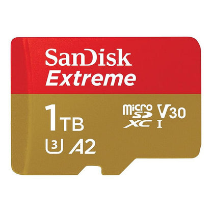 SanDisk 1TB Extreme Micro SDXC SQXAV V30 U3 C10 A2 UHS-I with SD Adapter
