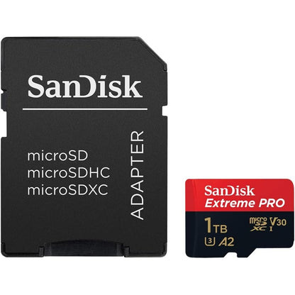 SanDisk Extreme Pro 1TB Micro SDXC SQXCD V30 U3 C10 A2 UHS-I Memory Card
